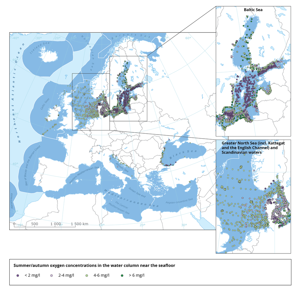 Oxygen Concentrations In European Coastal And Marine Waters