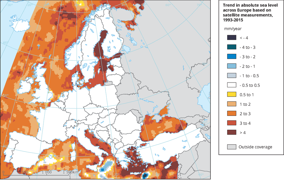 rising sea levels map what are the 3 causes of sea level rise?