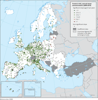 Trends in NO2 annual mean concentrations (2009-2018)