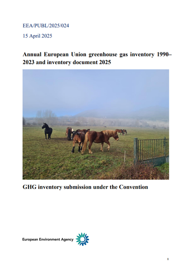Annual European Union greenhouse gas inventory 1990-2023 and inventory document 2025