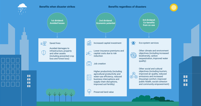 Triple dividend of resilience