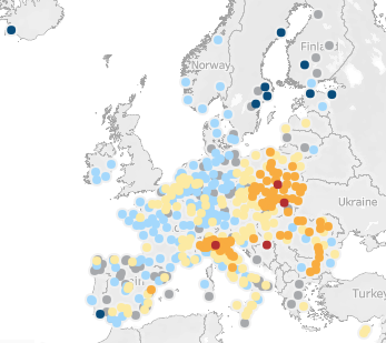 European city air quality viewer