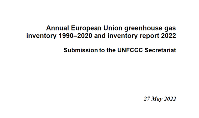Annual European Union greenhouse gas inventory 1990–2020 and inventory report 2022