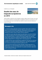 Qualité des eaux de baignade européennes en 2019