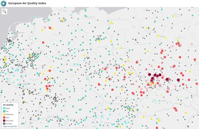 Indice Europeo della Qualità dell'Aria: informazioni aggiornate sulla qualità  dell'aria a portata di mano — Agenzia europea dell'ambiente