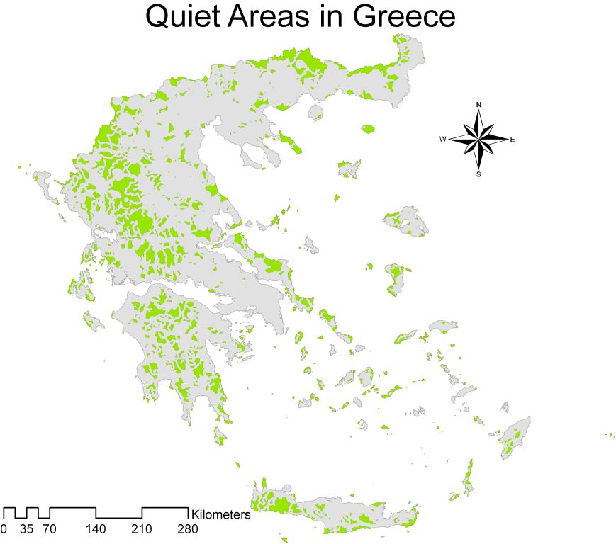 Quiet areas in Greece