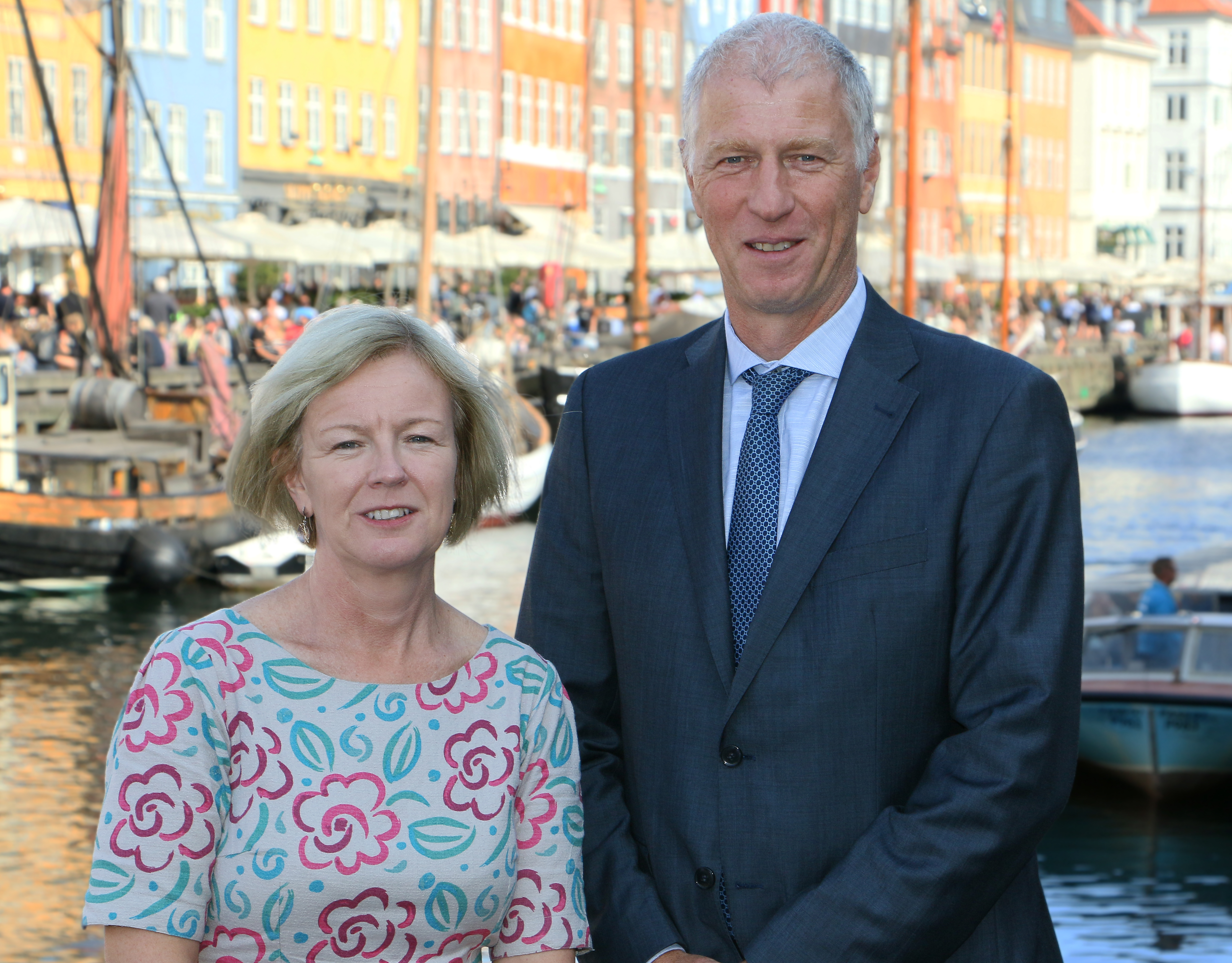 Laura Burke, chair of the EEA Management Board, with Hans Bruyninckx, EEA Executive Director