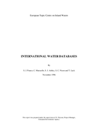 International water databases