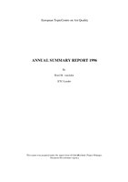 Air Quality - Annual summary report 1996