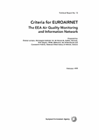 Criteria for EUROAIRNET - The EEA Air Quality Monitoring and Information Network