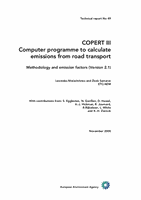 COPERT III Computer programme to calculate emissions from road transport - Methodology and emission factors