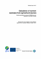 Calculation of nutrient surpluses from agricultural sources - Statistics spatialisation by means of CORINE land cover - Application to the case of nitrogen