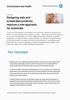 Designing safe and sustainable products requires a new approach for chemicals