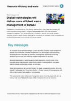Digital technologies will deliver more efficient waste management in Europe