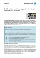 Electric vehicles and the energy sector - impacts on Europe's future emissions