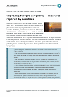 Improving Europe's air quality measures — reported by countries 