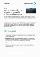 Land cover accounts — an approach to geospatial environmental accounting