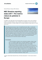 NEC Directive reporting status 2017 - The need to reduce air pollution in Europe