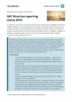 NEC Directive reporting status 2018