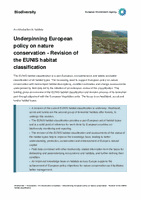 Underpinning European policy on nature conservation - Revision of the EUNIS habitat classification