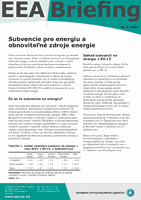 EEA Briefing 2/2004 - Subvencie pre energiu a obnovitel'né zdroje energie