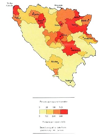 Population of Bosnia and Herzegovina according to the 1991 census