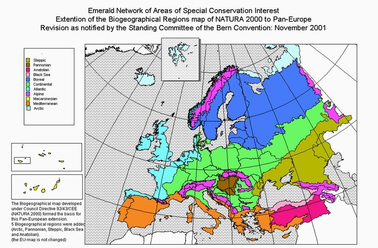 MAP 1. BIOGEOGRAPHICAL REGIONS IN EUROPE