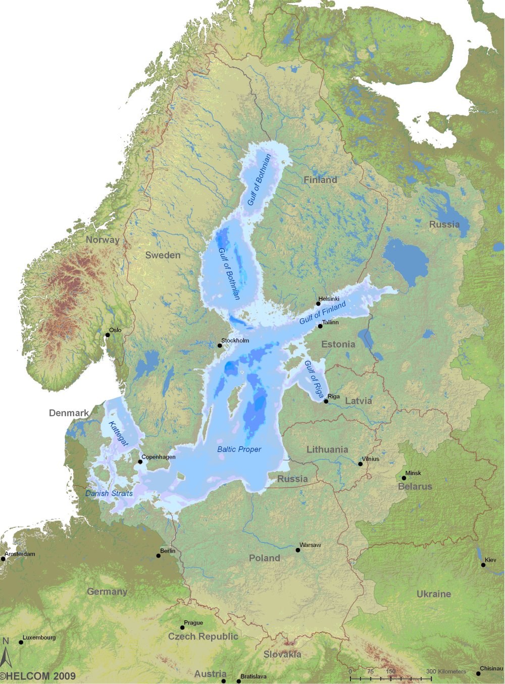 Map Of Baltic States Figure 1: Map Of The Baltic Sea Region; The Light Green Area Represents The  Catchment Area Of The Baltic Sea — European Environment Agency