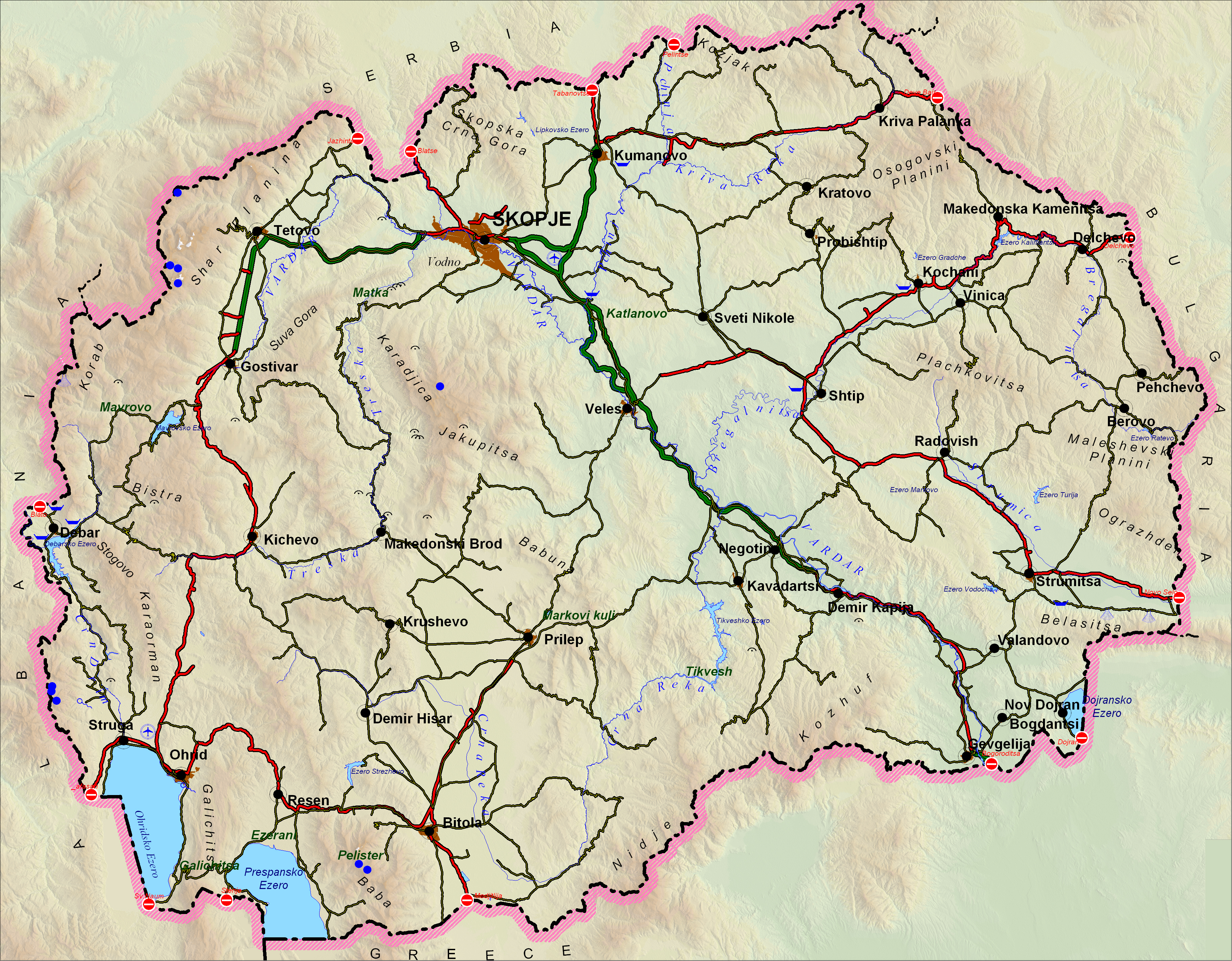 Map 1: Former Yugoslav Republic of Macedonia