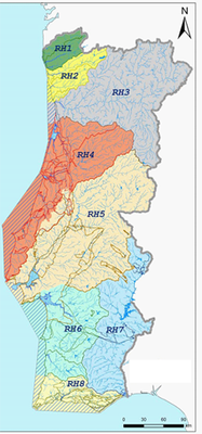Fig. 5 - River basin district in continental Portugal