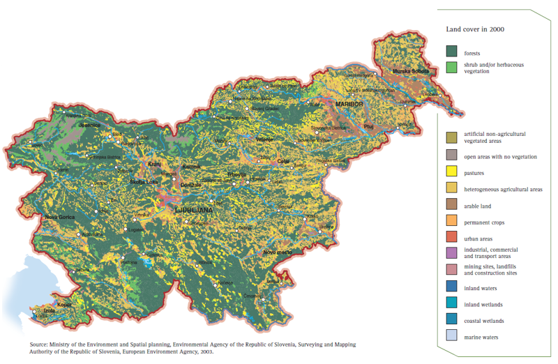 Figure 9: Land cover in Slovenia