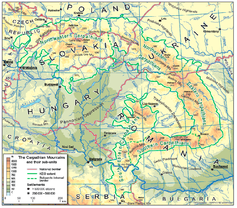 Figure 1: The Carpathians, Carpathians Environment Outlook (UNEP 2007) Figure 1: The Carpathians, Carpathians Environment Outlook (UNEP 2007)