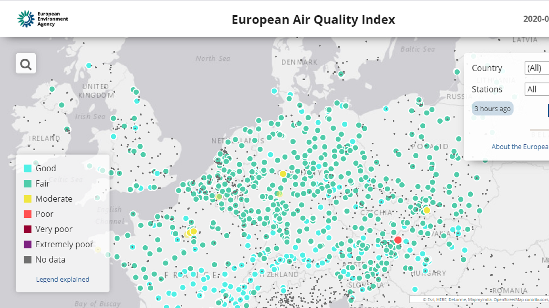 Moler conferencia Anfibio European Air Quality Index — European Environment Agency